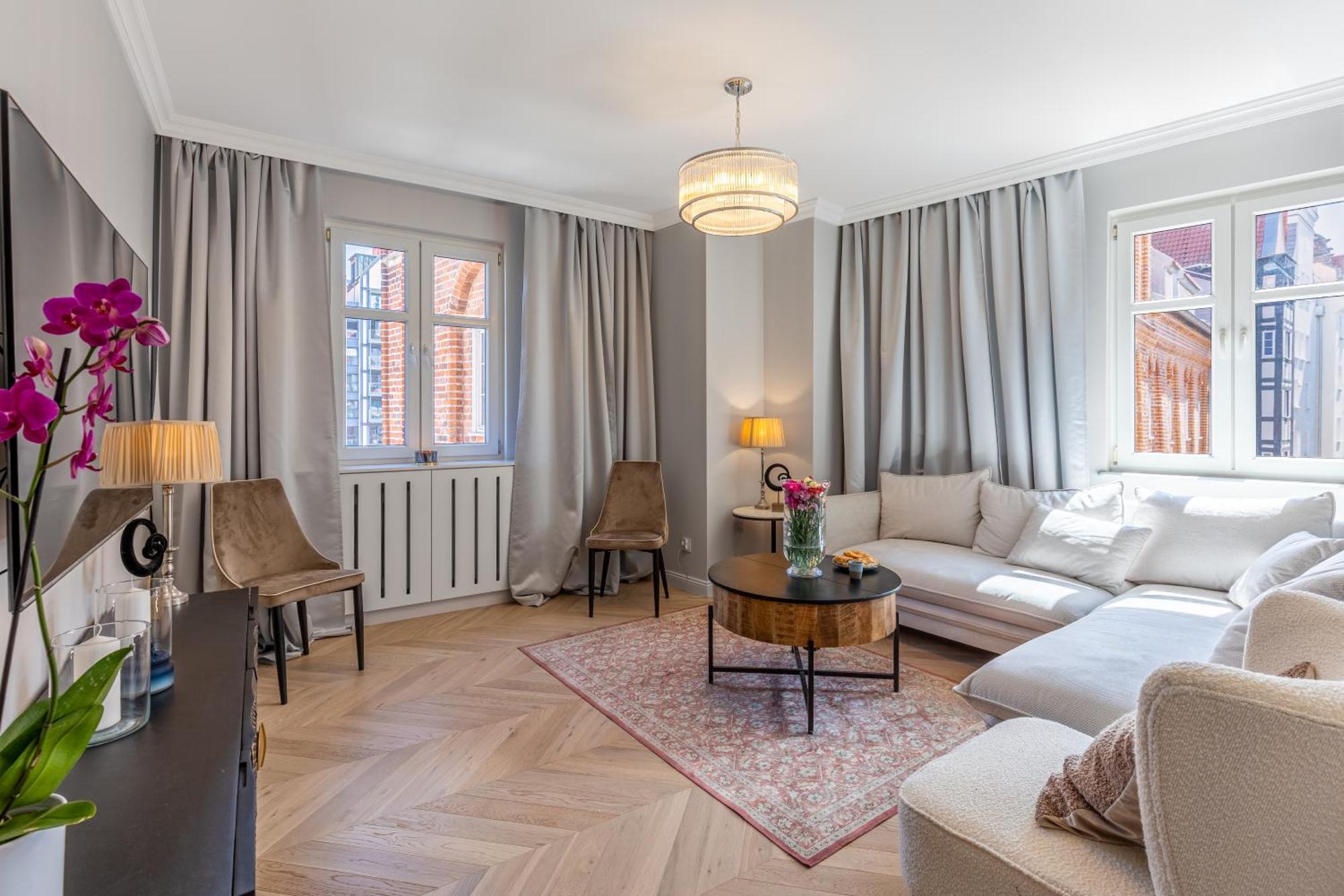Stylowy Apartament W Sercu Starowki Z Widokiem Na Motlawe Gdaňsk Exteriér fotografie